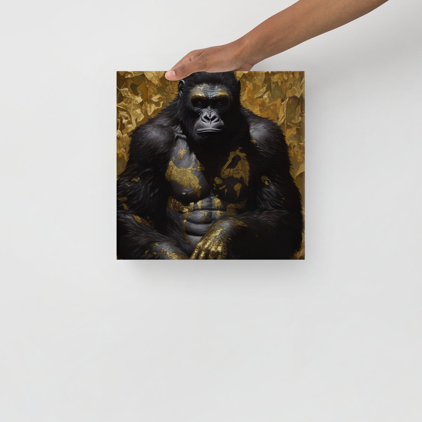 Black and Gold Gorilla Canvas