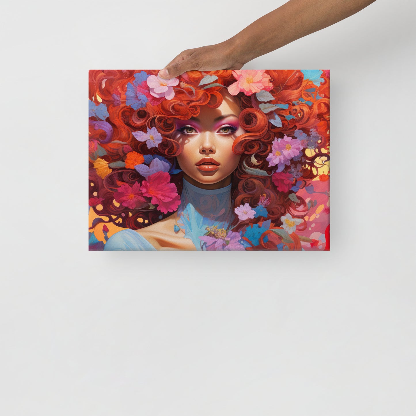 Redhead Flower Girl PIXIE Canvas