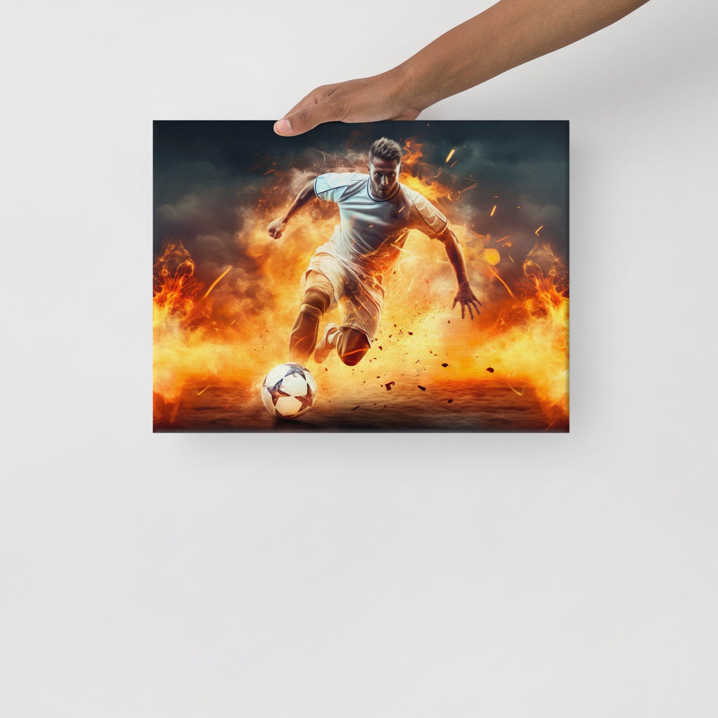 Fire Soccer Canvas