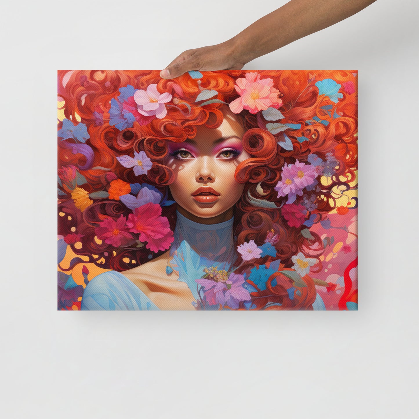 Redhead Flower Girl PIXIE Canvas