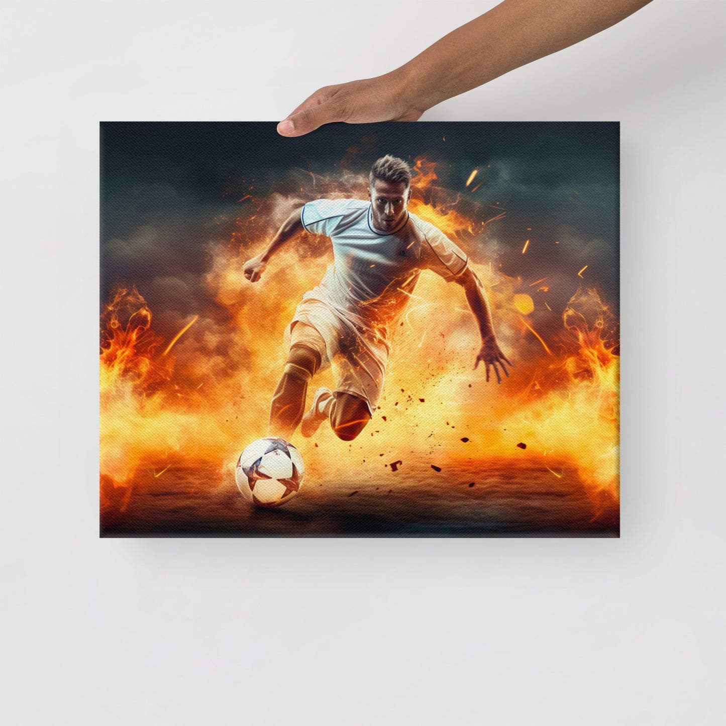 Fire Soccer Canvas