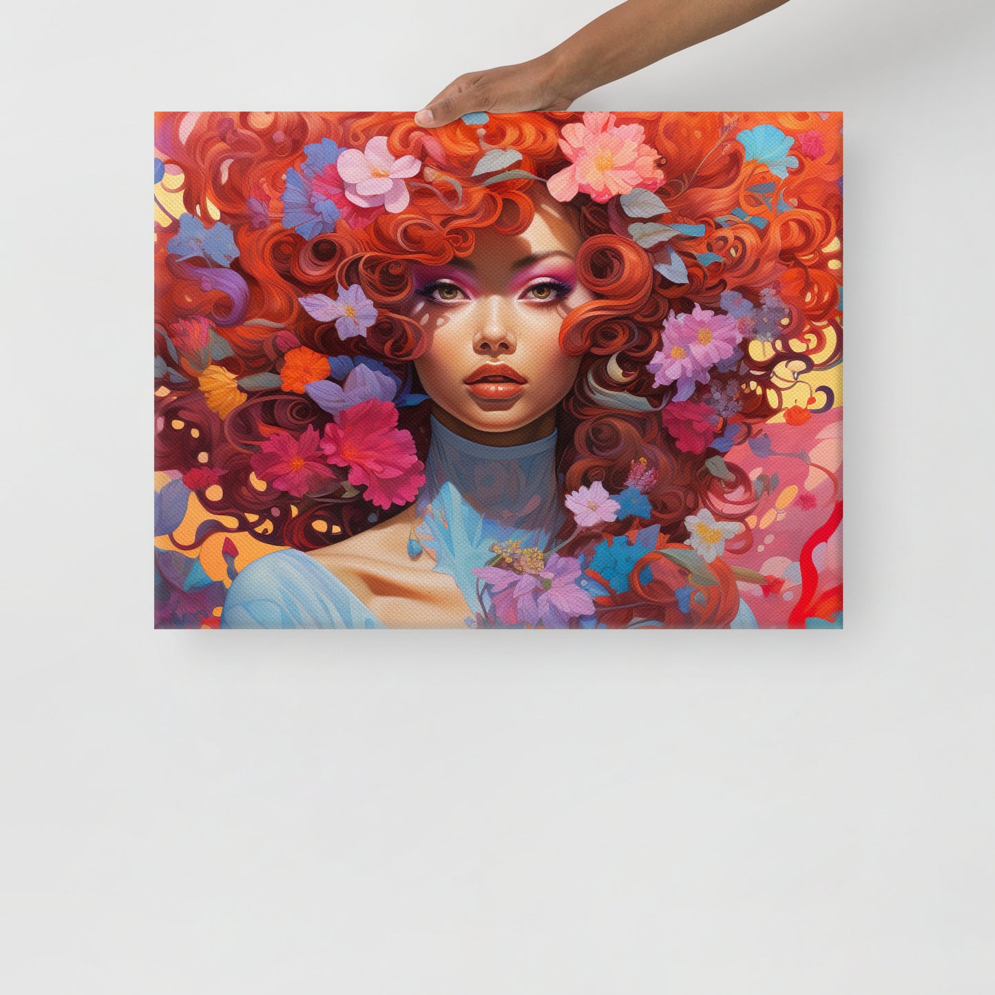 Redhead Flower Girl PIXIE Canvas