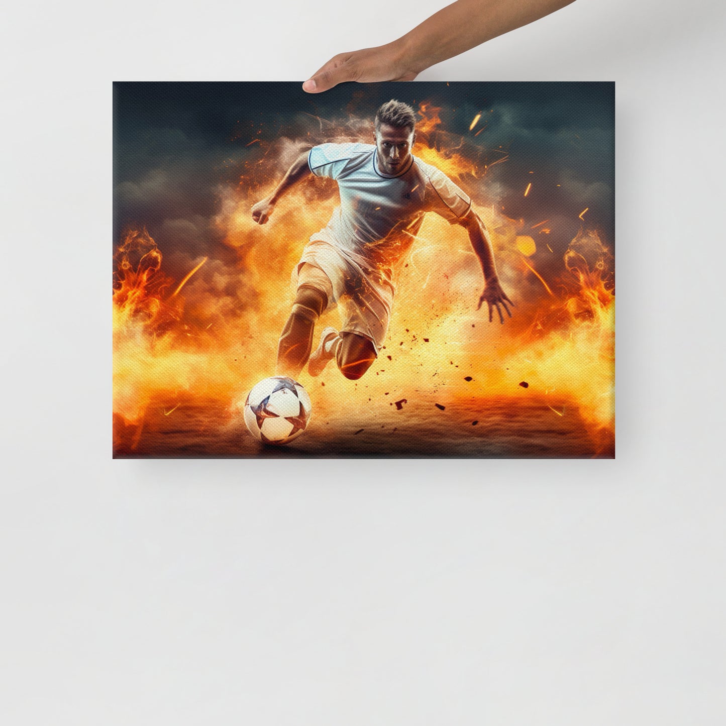 Fire Soccer Canvas