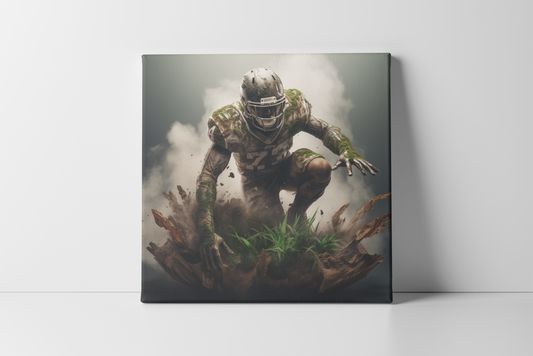 Earth Football Canvas