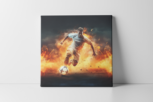 Fire Soccer Canvas