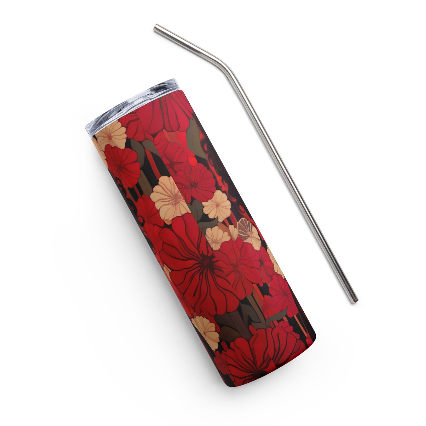 Red Flower Roxanne Tumbler