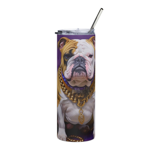 Purple and Gold Bulldog Tumbler